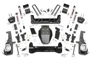 GMC Sierra 2500 HD Suspension Lift Kit - Rough Country - Torsion Drop V2 - Hammer Black - '11-'19